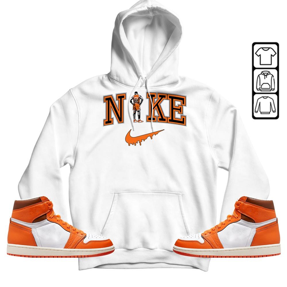 GOAT 23 Basketball Sneaker Shirt Match Retro Starfish 1s, Jordan 1 Retro High OG Starfish MKO T-Shirt