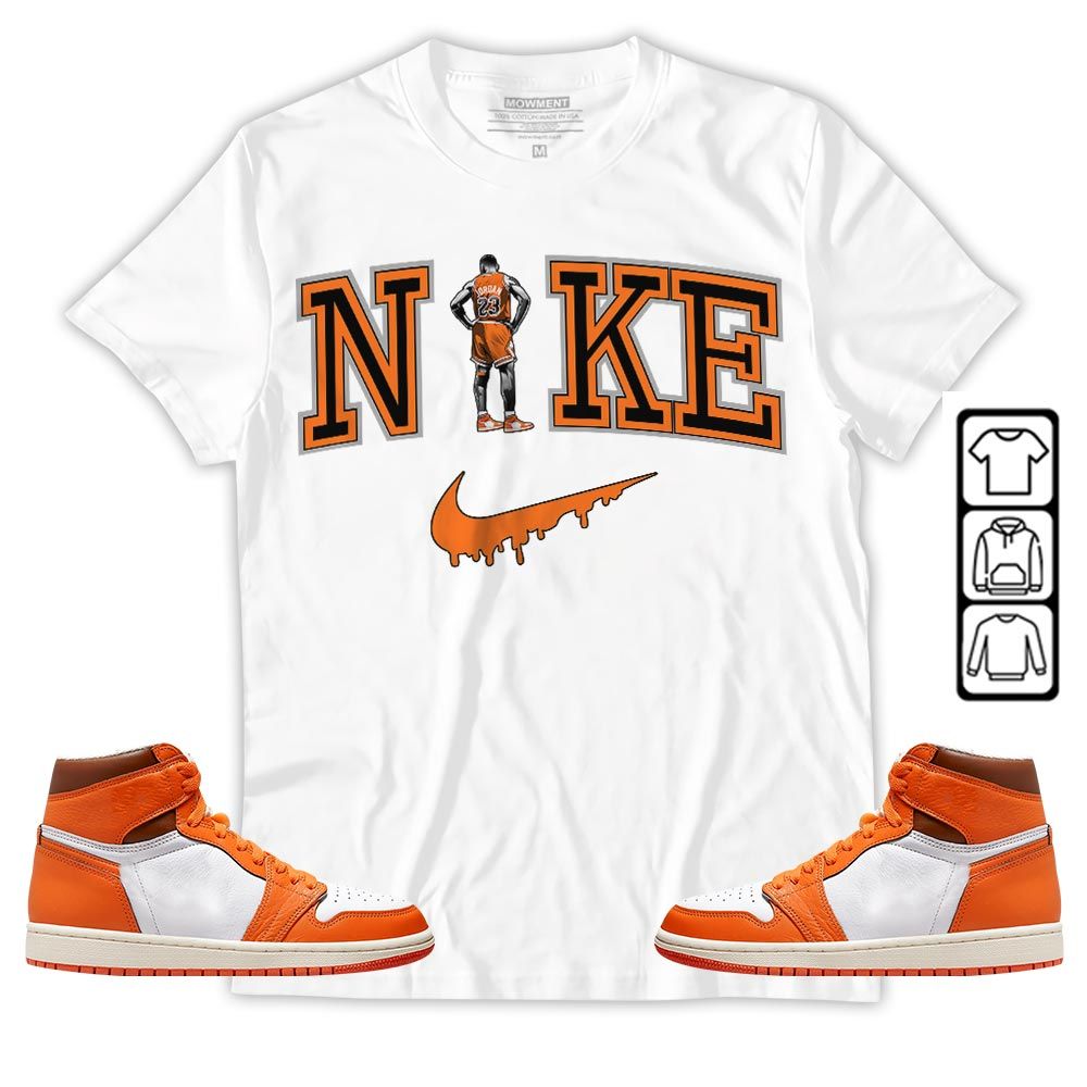 GOAT 23 Basketball Sneaker Shirt Match Retro Starfish 1s, Jordan 1 Retro High OG Starfish MKO T-Shirt GOAT 23 Basketball Sneaker Shirt Match Retro Starfish 1s, Jordan 1 Retro High OG Starfish MKO T-Shirt