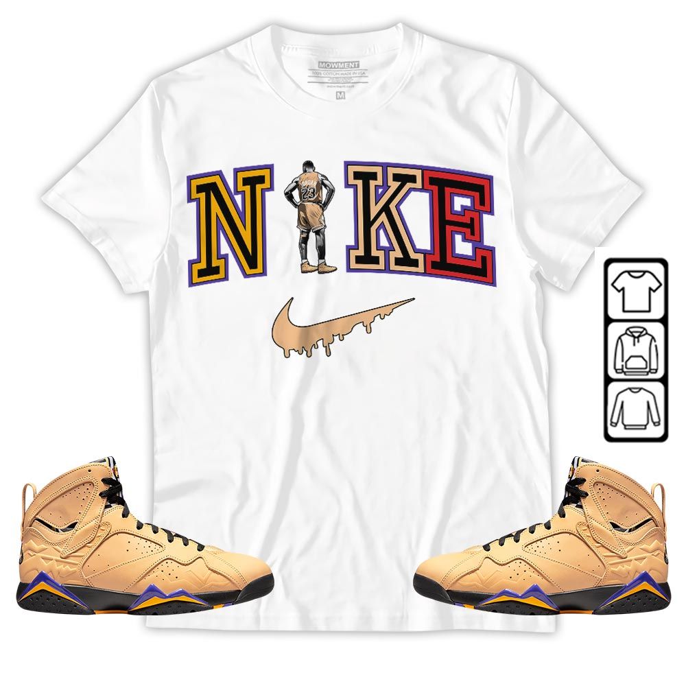 GOAT 23 Basketball Sneaker Shirt Match Retro Vachetta Tan 7s, Jordan 7 SE Afrobeats MKO T-Shirt GOAT 23 Basketball Sneaker Shirt Match Retro Vachetta Tan 7s, Jordan 7 SE Afrobeats MKO T-Shirt