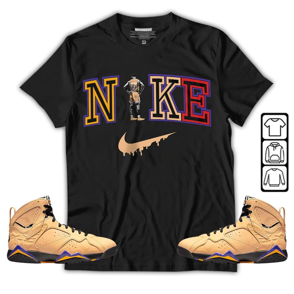 GOAT 23 Basketball Sneaker Shirt Match Retro Vachetta Tan 7s, Jordan 7 SE Afrobeats MKO T-Shirt