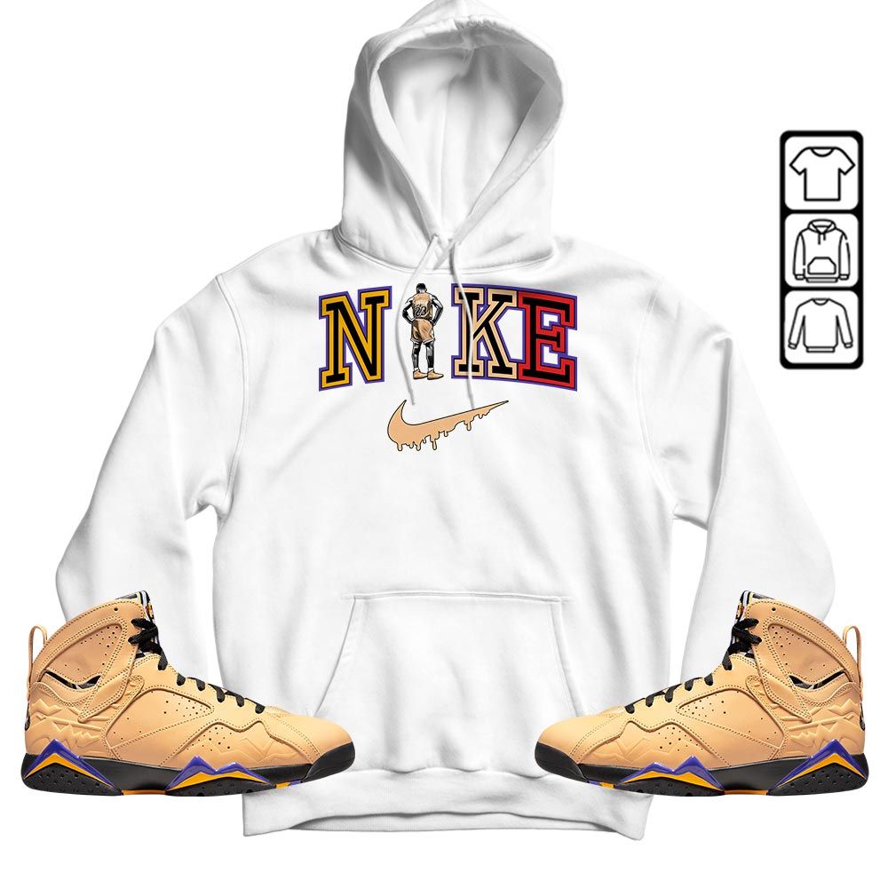 GOAT 23 Basketball Sneaker Shirt Match Retro Vachetta Tan 7s, Jordan 7 SE Afrobeats MKO T-Shirt