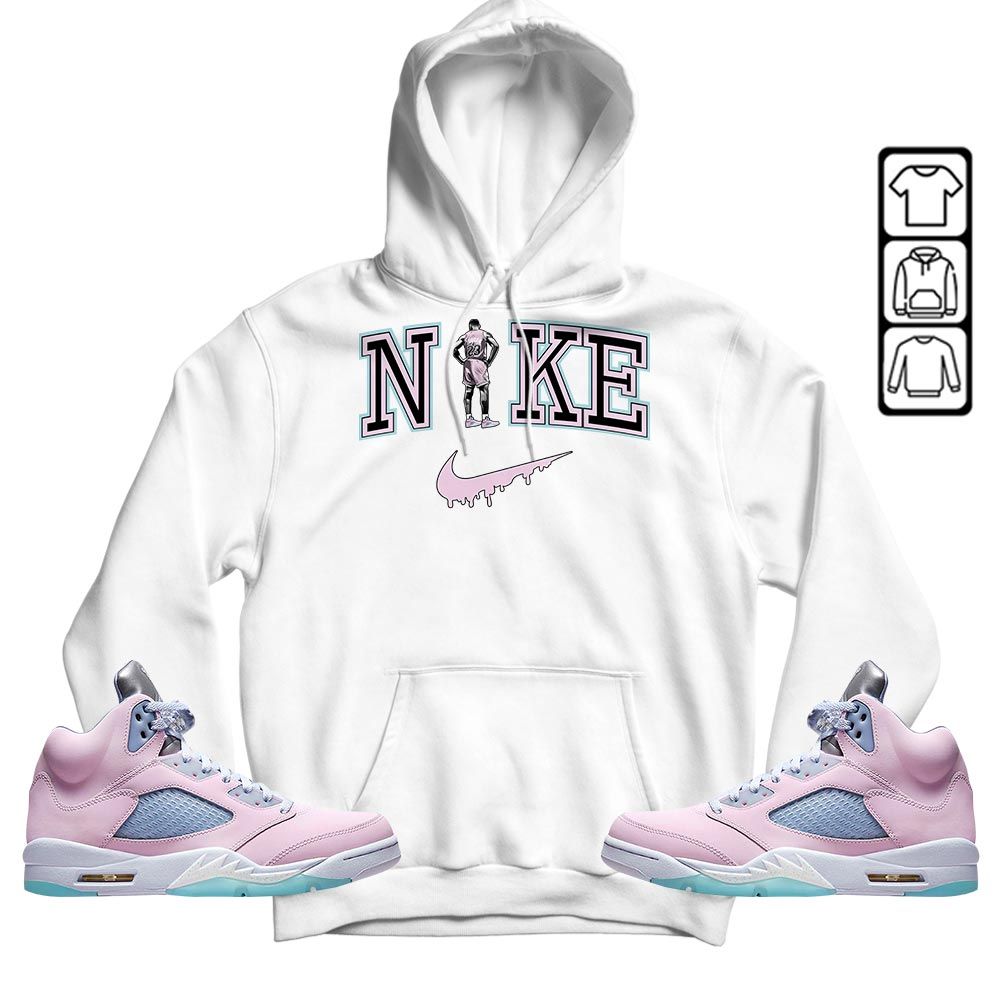 GOAT 23 Basketball Sneaker Shirt Match SE Easter 5s, Jordan 5 Retro Easter MKO T-Shirt