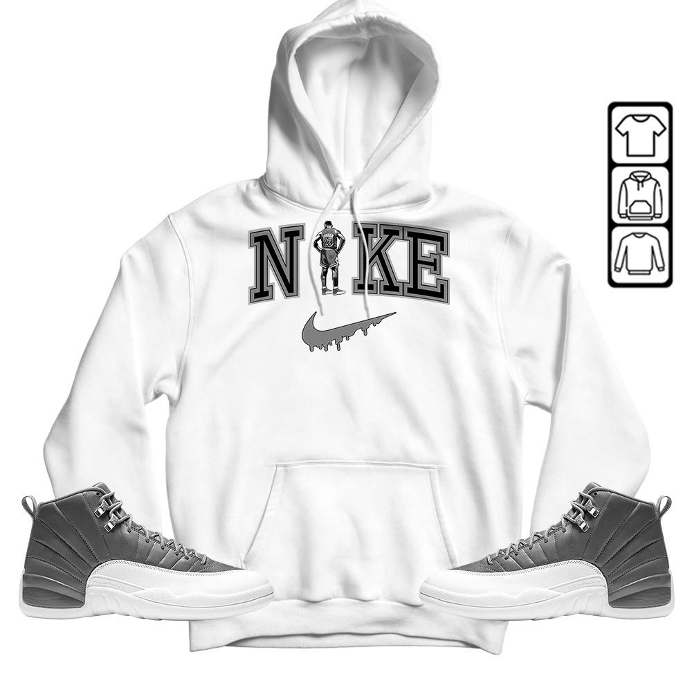 GOAT 23 Basketball Sneaker Shirt Match Stealth 12s, Jordan 12 Retro Stealth MKO T-Shirt