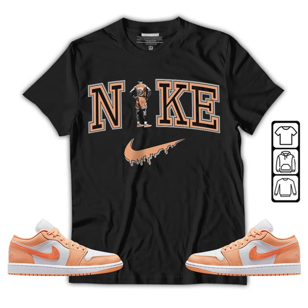 GOAT 23 Basketball Sneaker Shirt Match Sunset Haze 1s, Jordan 1 Low Sunset Haze MKO T-Shirt