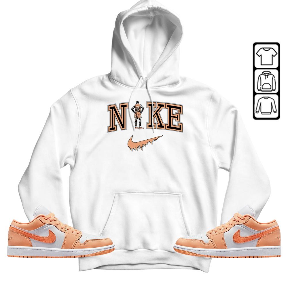 GOAT 23 Basketball Sneaker Shirt Match Sunset Haze 1s, Jordan 1 Low Sunset Haze MKO T-Shirt