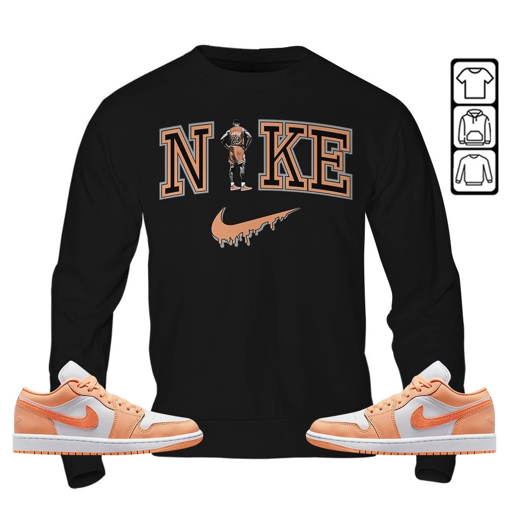 GOAT 23 Basketball Sneaker Shirt Match Sunset Haze 1s, Jordan 1 Low Sunset Haze MKO T-Shirt GOAT 23 Basketball Sneaker Shirt Match Sunset Haze 1s, Jordan 1 Low Sunset Haze MKO T-Shirt