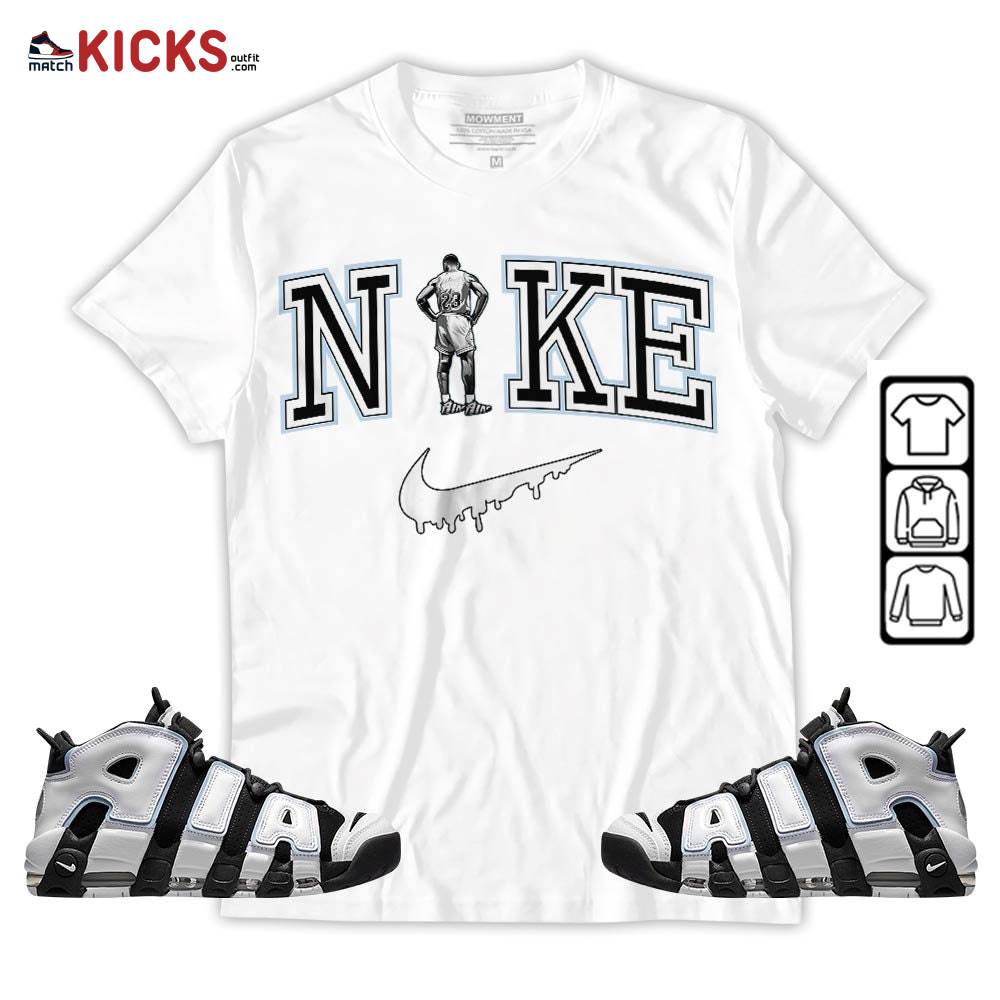 GOAT 23 Basketball Sneaker Shirt Match Uptempo Cobalt Bliss, Air More Uptempo Cobalt Bliss MKO T-Shirt