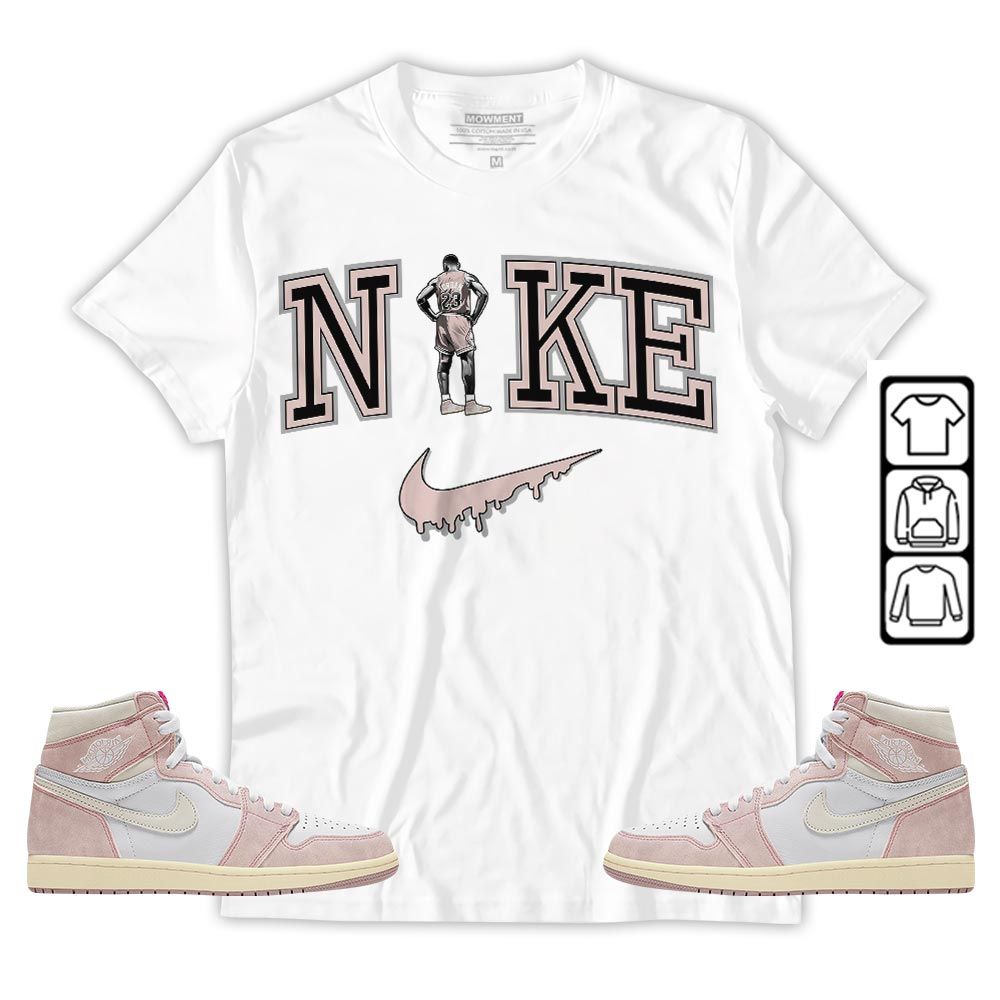 GOAT 23 Basketball Sneaker Shirt Match Washed Pink 1s, Jordan 1 High OG Washed Pink MKO T-Shirt GOAT 23 Basketball Sneaker Shirt Match Washed Pink 1s, Jordan 1 High OG Washed Pink MKO T-Shirt