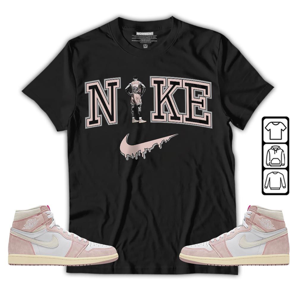 GOAT 23 Basketball Sneaker Shirt Match Washed Pink 1s, Jordan 1 High OG Washed Pink MKO T-Shirt GOAT 23 Basketball Sneaker Shirt Match Washed Pink 1s, Jordan 1 High OG Washed Pink MKO T-Shirt