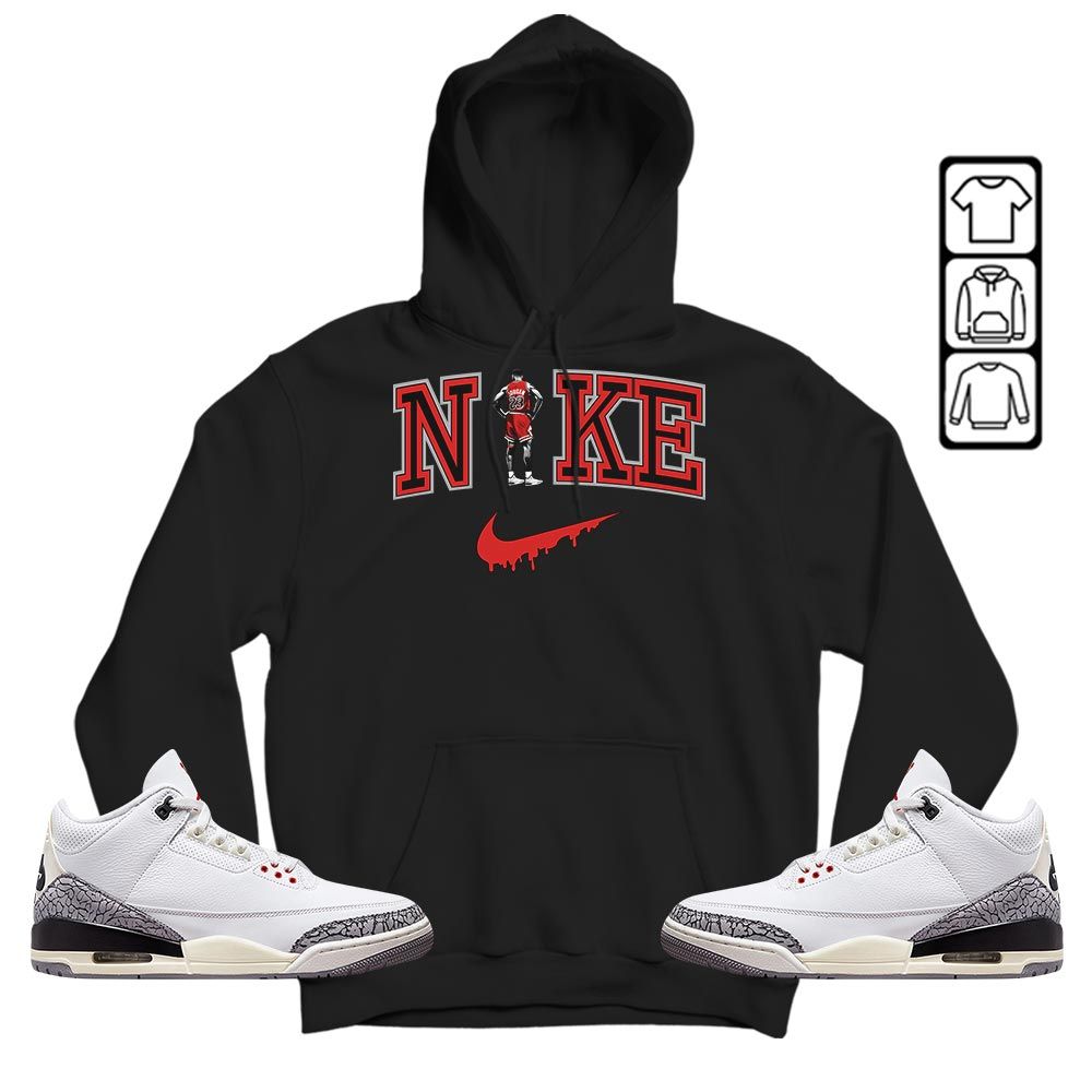 GOAT 23 Basketball Sneaker Shirt Match White Cement 3s, Jordan Retro 3 White Cement MKO T-Shirt GOAT 23 Basketball Sneaker Shirt Match White Cement 3s, Jordan Retro 3 White Cement MKO T-Shirt