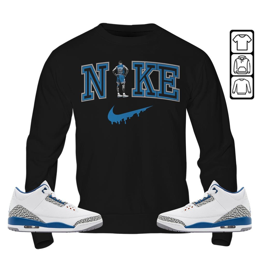 GOAT 23 Basketball Sneaker Shirt Match Wizards 3s, Jordan Retro 3 Wizards MKO T-Shirt GOAT 23 Basketball Sneaker Shirt Match Wizards 3s, Jordan Retro 3 Wizards MKO T-Shirt