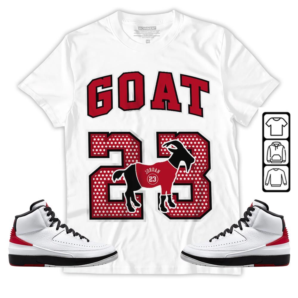 Goat 23 Jordan Sneaker Shirt Match 2 Chicago Varsity Red, Jordan Retro 2 Chicago MKO T-Shirt Goat 23 Jordan Sneaker Shirt Match 2 Chicago Varsity Red, Jordan Retro 2 Chicago MKO T-Shirt