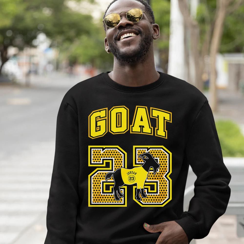 Goat 23 Jordan Sneaker Shirt Match 2023 Thunder 4s, Jordan Retro 4 Thunder MKO T-Shirt Goat 23 Jordan Sneaker Shirt Match 2023 Thunder 4s, Jordan Retro 4 Thunder MKO T-Shirt