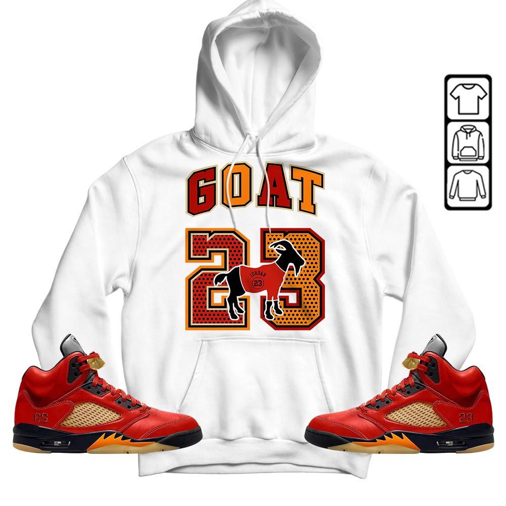 Goat 23 Jordan Sneaker Shirt Match 5 Dunk On Mars, Jordan 5 Mars For Her MKO T-Shirt