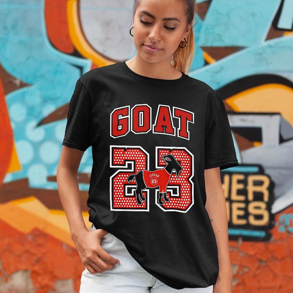 Goat 23 Jordan Sneaker Shirt Match Cherry 11s, Jordan 11 Retro Cherry MKO T-Shirt Goat 23 Jordan Sneaker Shirt Match Cherry 11s, Jordan 11 Retro Cherry MKO T-Shirt