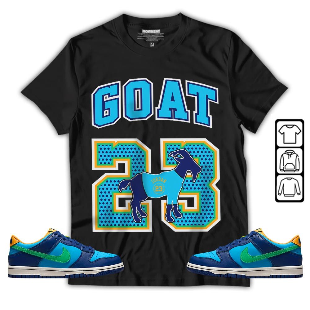 Goat 23 Jordan Sneaker Shirt Match Dunk Low GS Kyrie, Dunk Low GS Electric Algae MKO T-Shirt Goat 23 Jordan Sneaker Shirt Match Dunk Low GS Kyrie, Dunk Low GS Electric Algae MKO T-Shirt