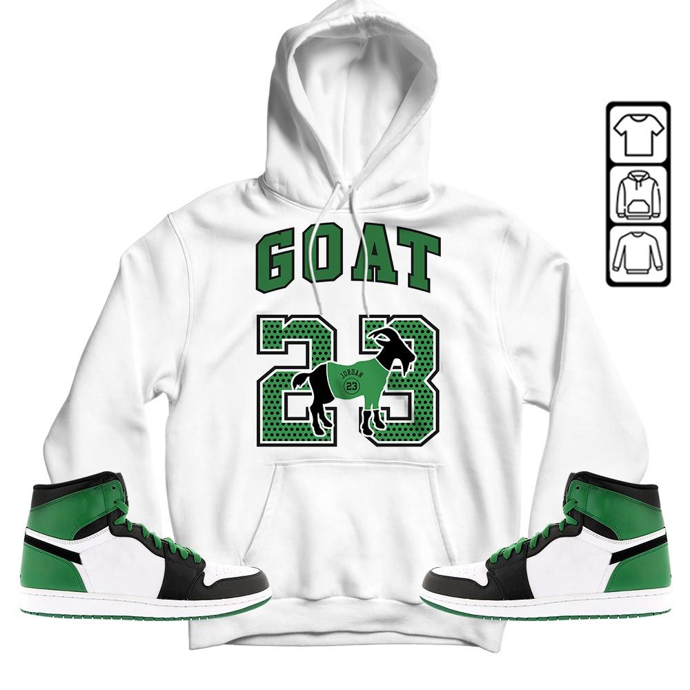 Goat 23 Jordan Sneaker Shirt Match OG Celtics 1s, Jordan 1 High OG Celtics MKO T-Shirt