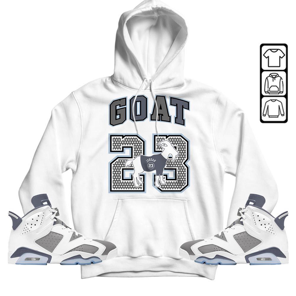 Goat 23 Jordan Sneaker Shirt Match Retro Cool Grey 6s, Jordan 6 Cool Grey MKO T-Shirt Goat 23 Jordan Sneaker Shirt Match Retro Cool Grey 6s, Jordan 6 Cool Grey MKO T-Shirt