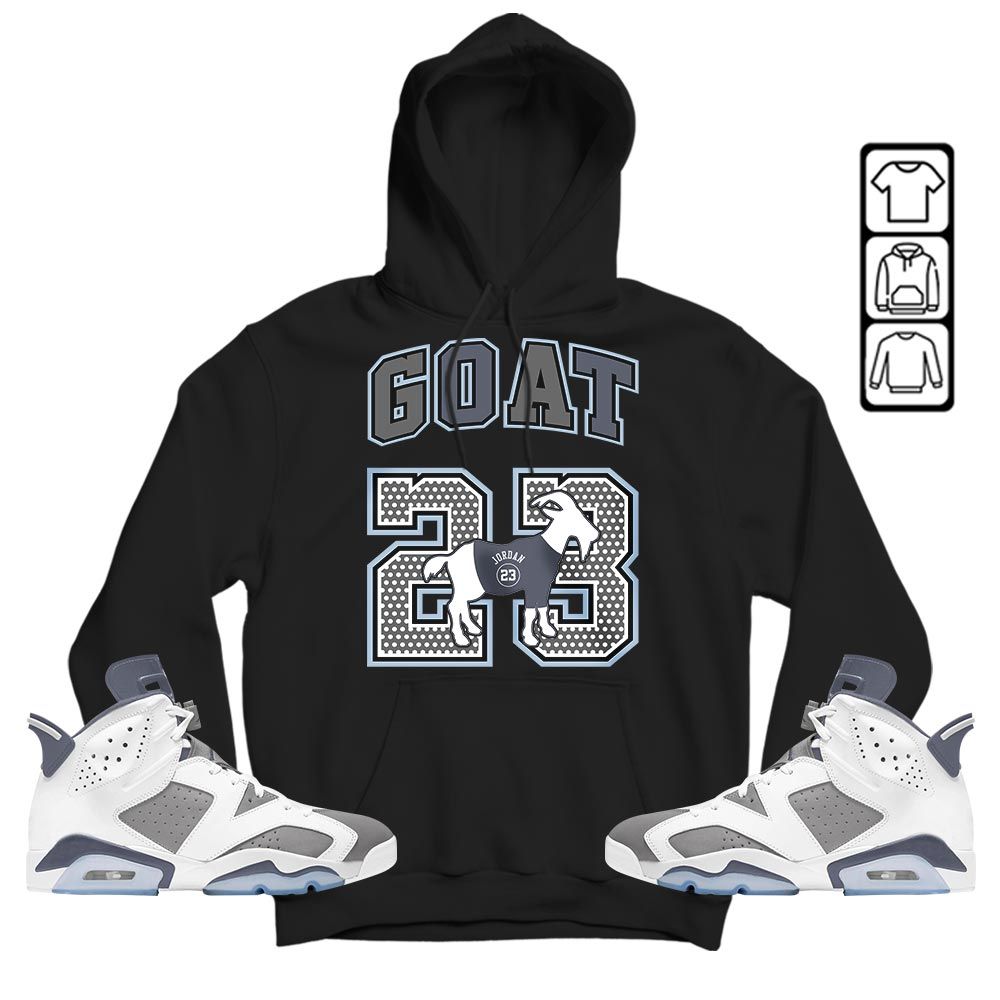 Goat 23 Jordan Sneaker Shirt Match Retro Cool Grey 6s, Jordan 6 Cool Grey MKO T-Shirt Goat 23 Jordan Sneaker Shirt Match Retro Cool Grey 6s, Jordan 6 Cool Grey MKO T-Shirt