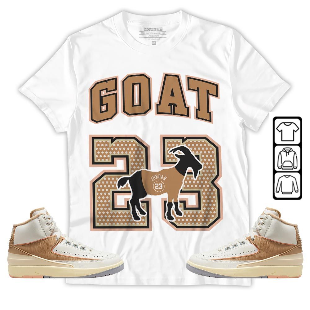 Goat 23 Jordan Sneaker Shirt Match Retro Craft 2s, Jordan 2 Craft MKO T-Shirt