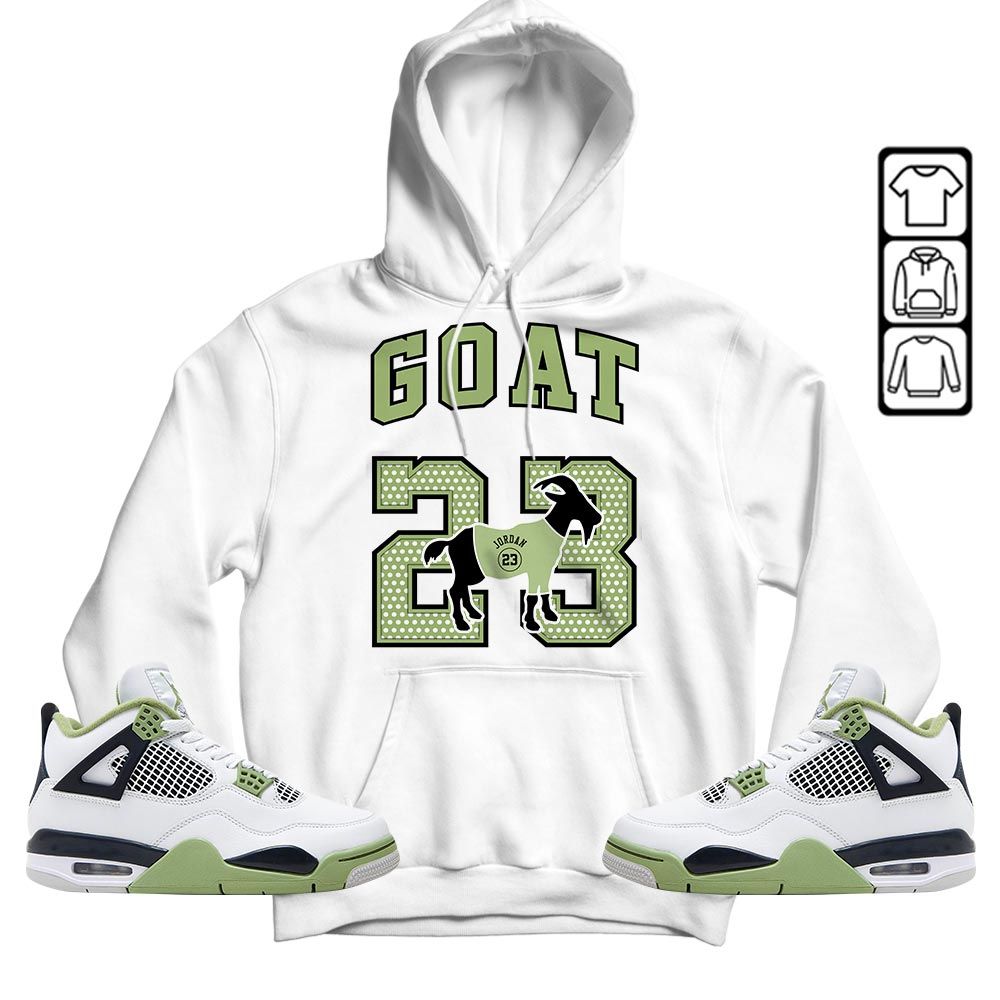 Goat 23 Jordan Sneaker Shirt Match Retro Oil Green 4s, Jordan 4 Oil Green MKO T-Shirt
