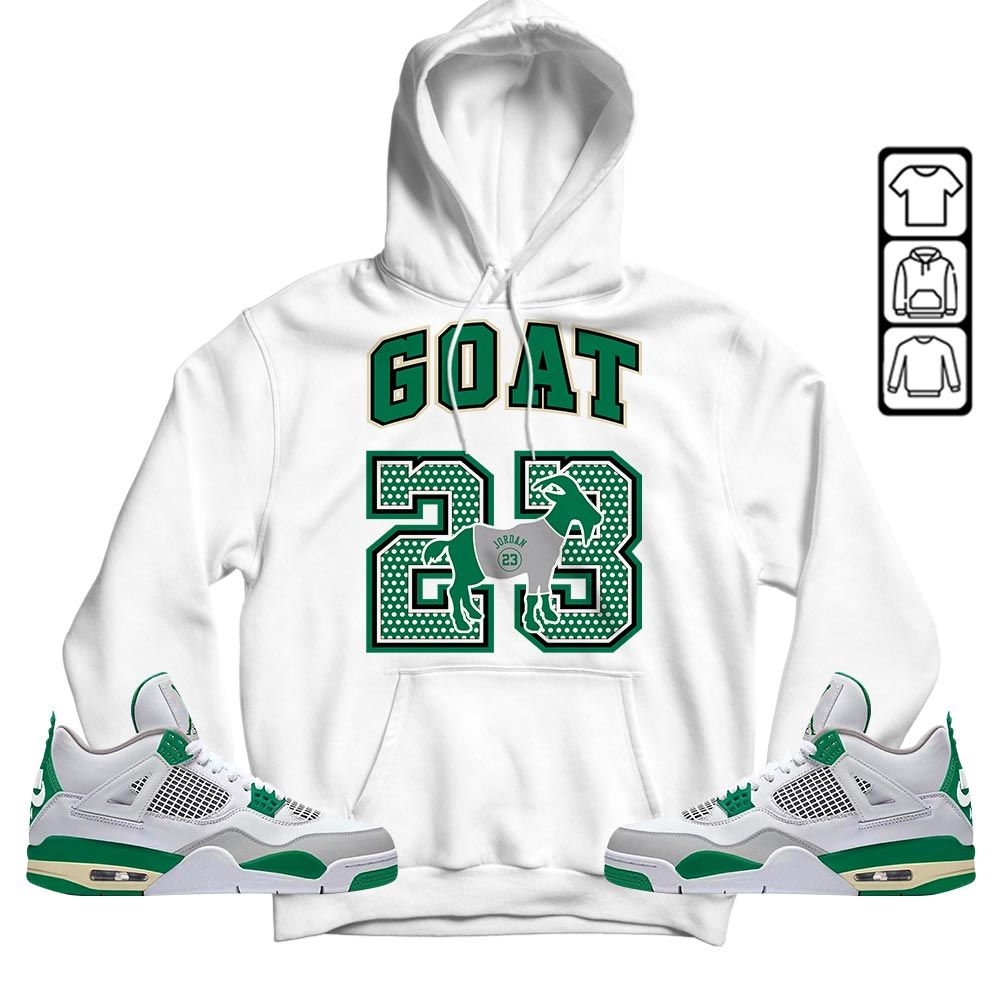 Goat 23 Jordan Sneaker Shirt Match Retro Pine Green 4s, Jordan 4 Pine Green MKO T-Shirt