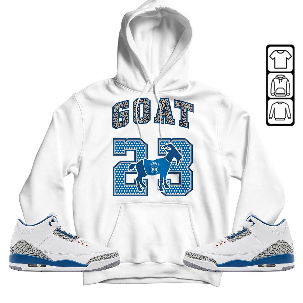 Goat 23 Jordan Sneaker Shirt Match Wizards 3s, Jordan Retro 3 Wizards MKO T-Shirt