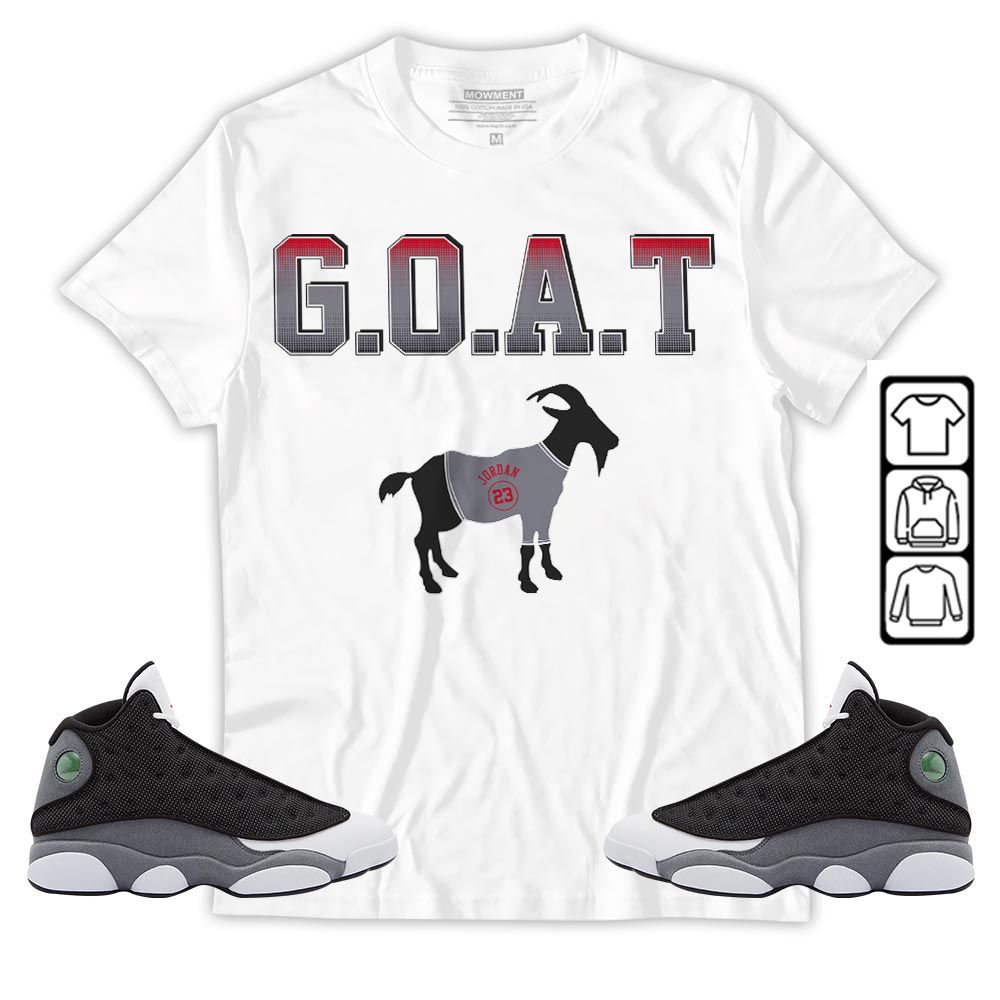 Goat Jordan Sneaker Shirt Match Black Flint 13s, Jordan Retro 13 Black Flint MKO T-Shirt