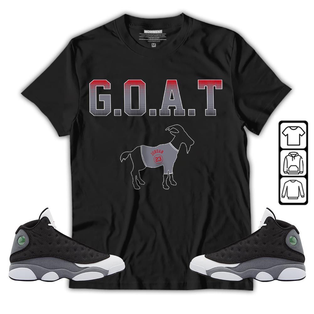 Goat Jordan Sneaker Shirt Match Black Flint 13s, Jordan Retro 13 Black Flint MKO T-Shirt