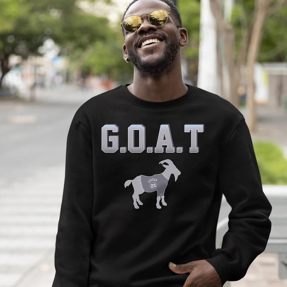 Goat Jordan Sneaker Shirt Match Cement Grey 11s, Jordan 11 Low Cement Grey MKO T-Shirt Goat Jordan Sneaker Shirt Match Cement Grey 11s, Jordan 11 Low Cement Grey MKO T-Shirt