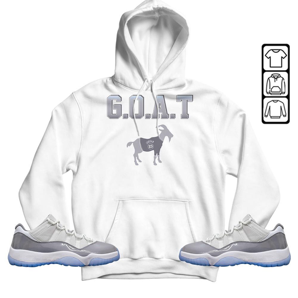 Goat Jordan Sneaker Shirt Match Cement Grey 11s, Jordan 11 Low Cement Grey MKO T-Shirt