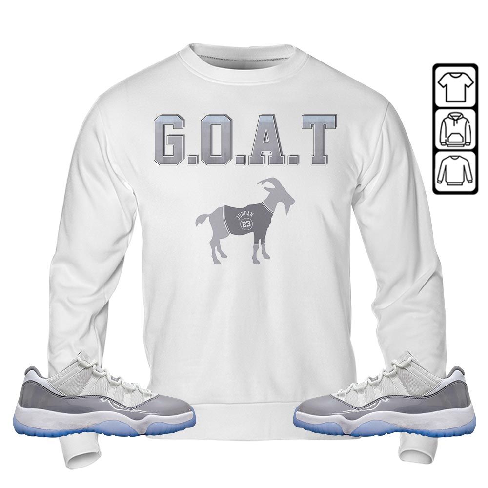 Goat Jordan Sneaker Shirt Match Cement Grey 11s, Jordan 11 Low Cement Grey MKO T-Shirt Goat Jordan Sneaker Shirt Match Cement Grey 11s, Jordan 11 Low Cement Grey MKO T-Shirt