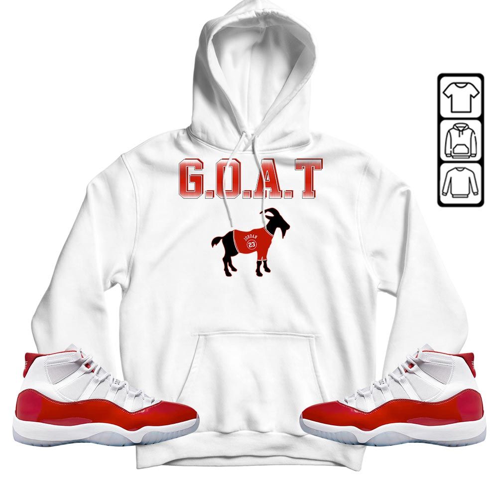 Goat Jordan Sneaker Shirt Match Cherry 11s, Jordan 11 Retro Cherry MKO T-Shirt