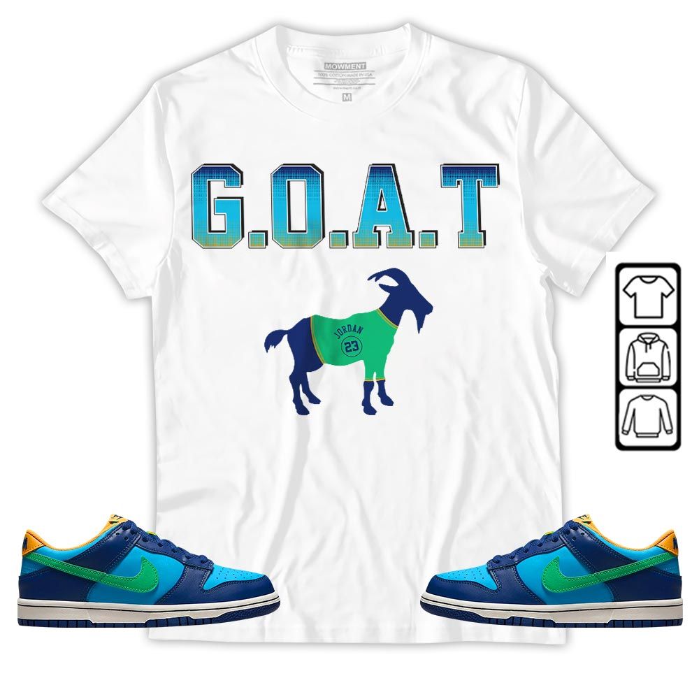 Goat Jordan Sneaker Shirt Match Dunk Low GS Kyrie, Dunk Low GS Electric Algae MKO T-Shirt Goat Jordan Sneaker Shirt Match Dunk Low GS Kyrie, Dunk Low GS Electric Algae MKO T-Shirt