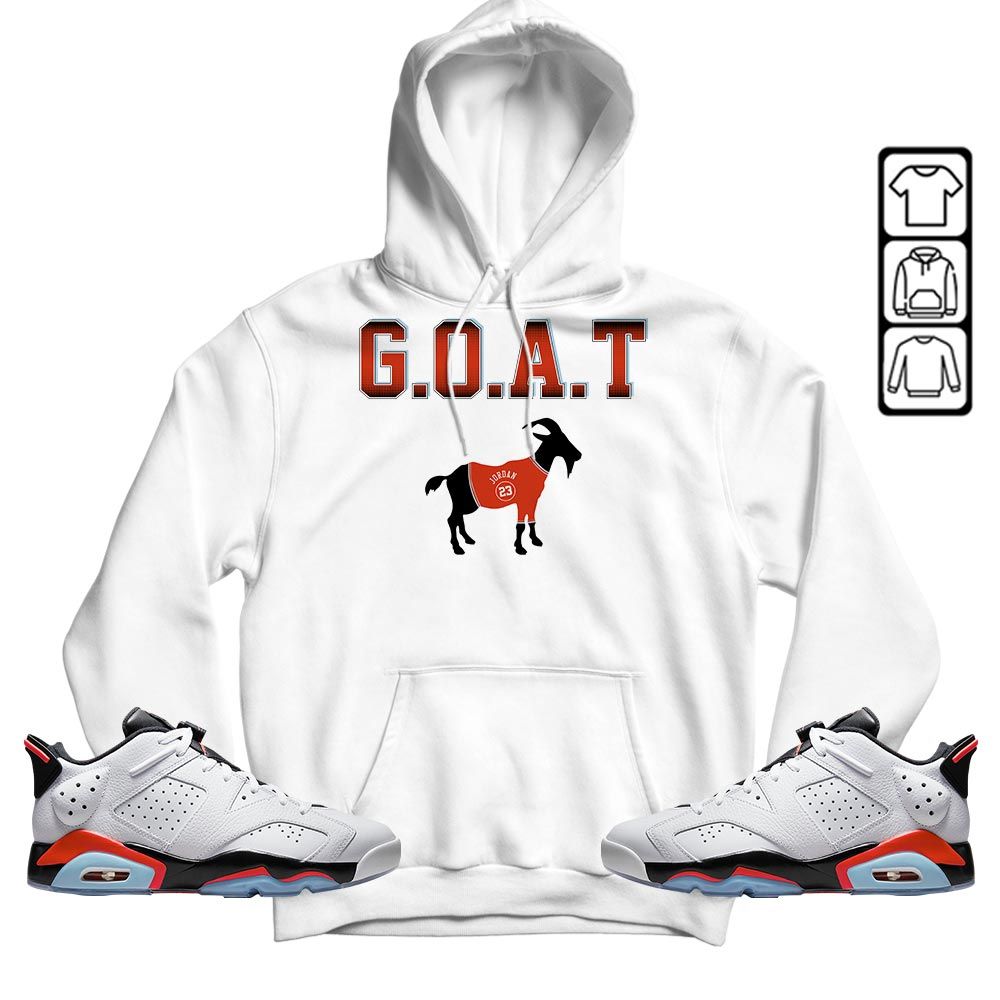 Goat Jordan Sneaker Shirt Match Low Infrared 6s, Jordan 6 Low Infrared MKO T-Shirt