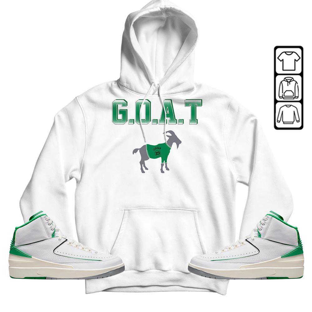 Goat Jordan Sneaker Shirt Match Lucky Green 2s, Jordan 2 Lucky Green MKO T-Shirt
