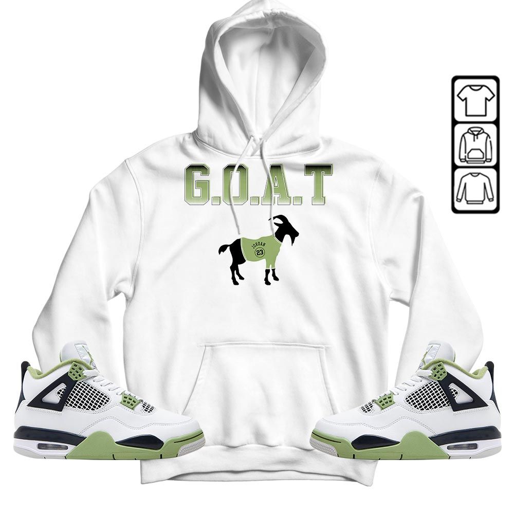 Goat Jordan Sneaker Shirt Match Retro Oil Green 4s, Jordan 4 Oil Green MKO T-Shirt