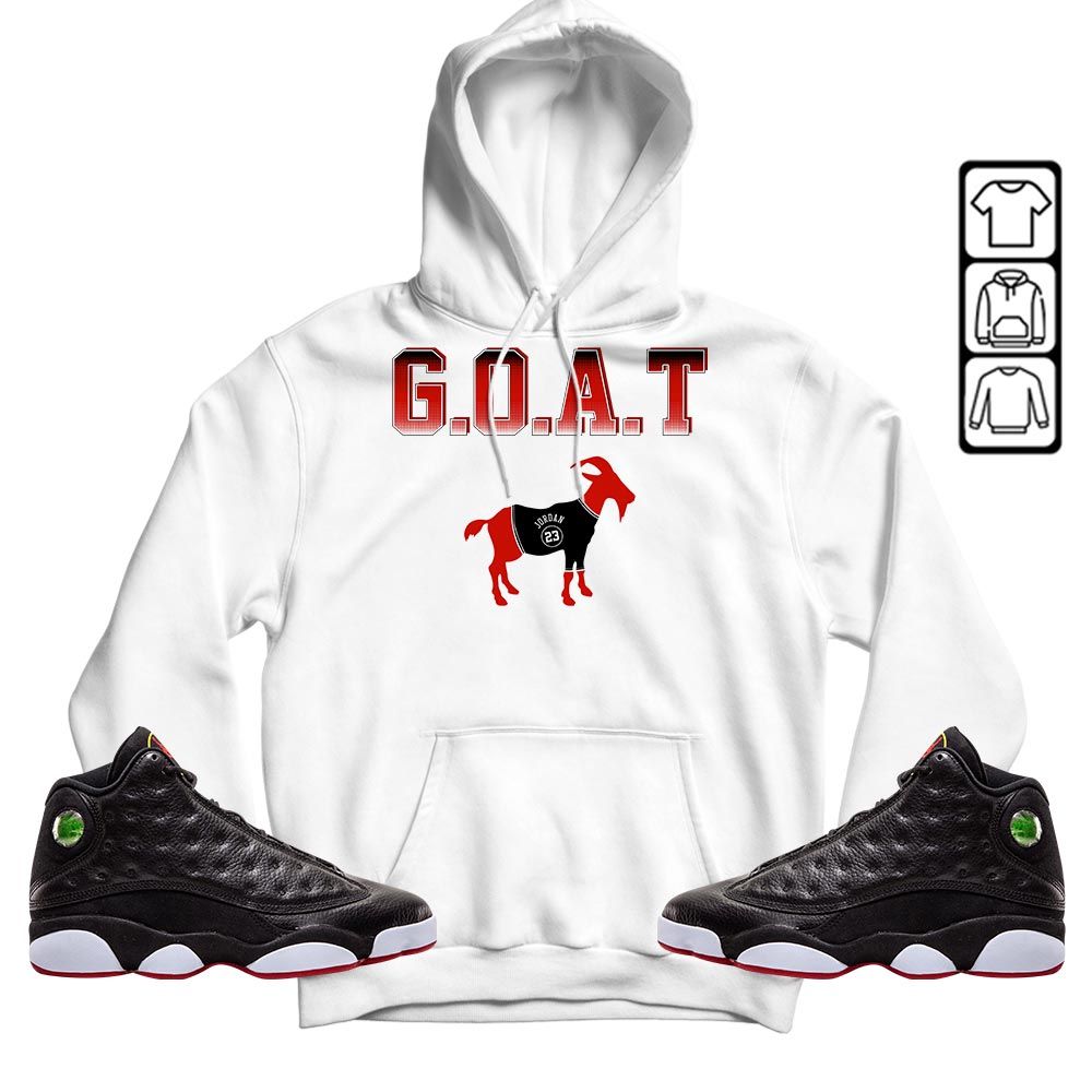 Goat Jordan Sneaker Shirt Match Retro Playoffs 13s, Jordan 13 Playoffs MKO T-Shirt