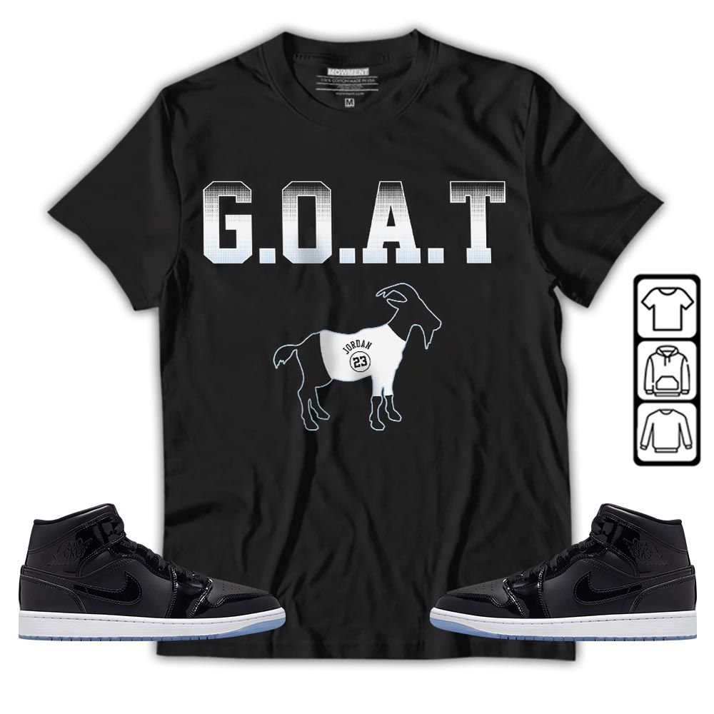 Goat Jordan Sneaker Shirt Match Space Jam 1s, Jordan 1 Mid Space Jam MKO T-Shirt