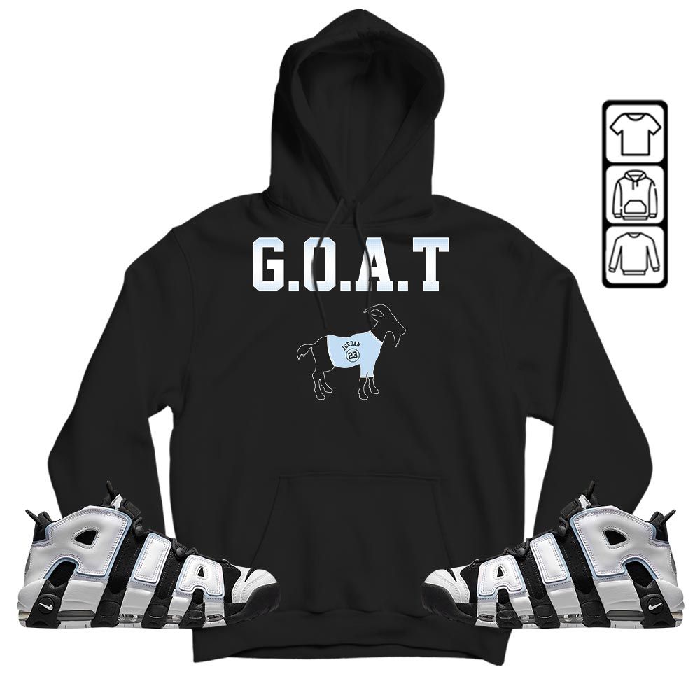 Goat Jordan Sneaker Shirt Match Uptempo Cobalt Bliss, Air More Uptempo Cobalt Bliss MKO Hoodie