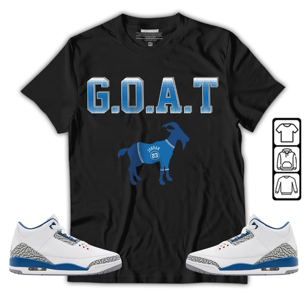 Goat Jordan Sneaker Shirt Match Wizards 3s, Jordan Retro 3 Wizards MKO T-Shirt