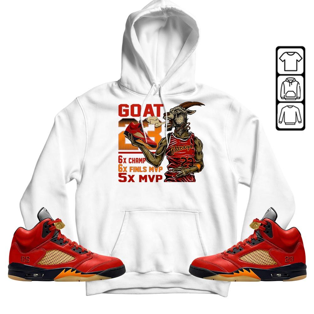 Goat MVP Sneaker Shirt Match 5 Dunk On Mars, Jordan 5 Mars For Her MKO T-Shirt