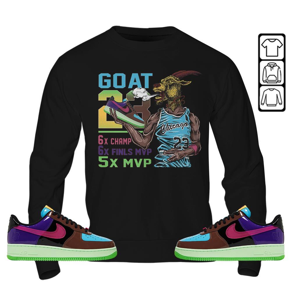 Goat MVP Sneaker Shirt Match AF 1 Low SP Pink Prime, Air Force 1 Undefeated Pink Prime MKO T-Shirt Goat MVP Sneaker Shirt Match AF 1 Low SP Pink Prime, Air Force 1 Undefeated Pink Prime MKO T-Shirt