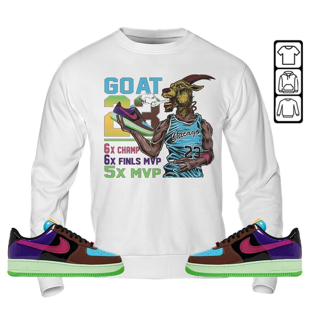 Goat MVP Sneaker Shirt Match AF 1 Low SP Pink Prime, Air Force 1 Undefeated Pink Prime MKO T-Shirt Goat MVP Sneaker Shirt Match AF 1 Low SP Pink Prime, Air Force 1 Undefeated Pink Prime MKO T-Shirt