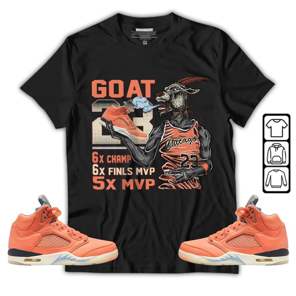 Goat MVP Sneaker Shirt Match Crimson Bliss 5s, Jordan 5 DJ Khaled Crimson Bliss MKO T-Shirt Goat MVP Sneaker Shirt Match Crimson Bliss 5s, Jordan 5 DJ Khaled Crimson Bliss MKO T-Shirt