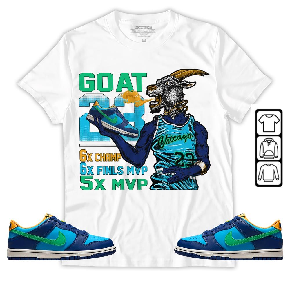 Goat MVP Sneaker Shirt Match Dunk Low GS Kyrie, Dunk Low GS Electric Algae MKO Sweatshirt