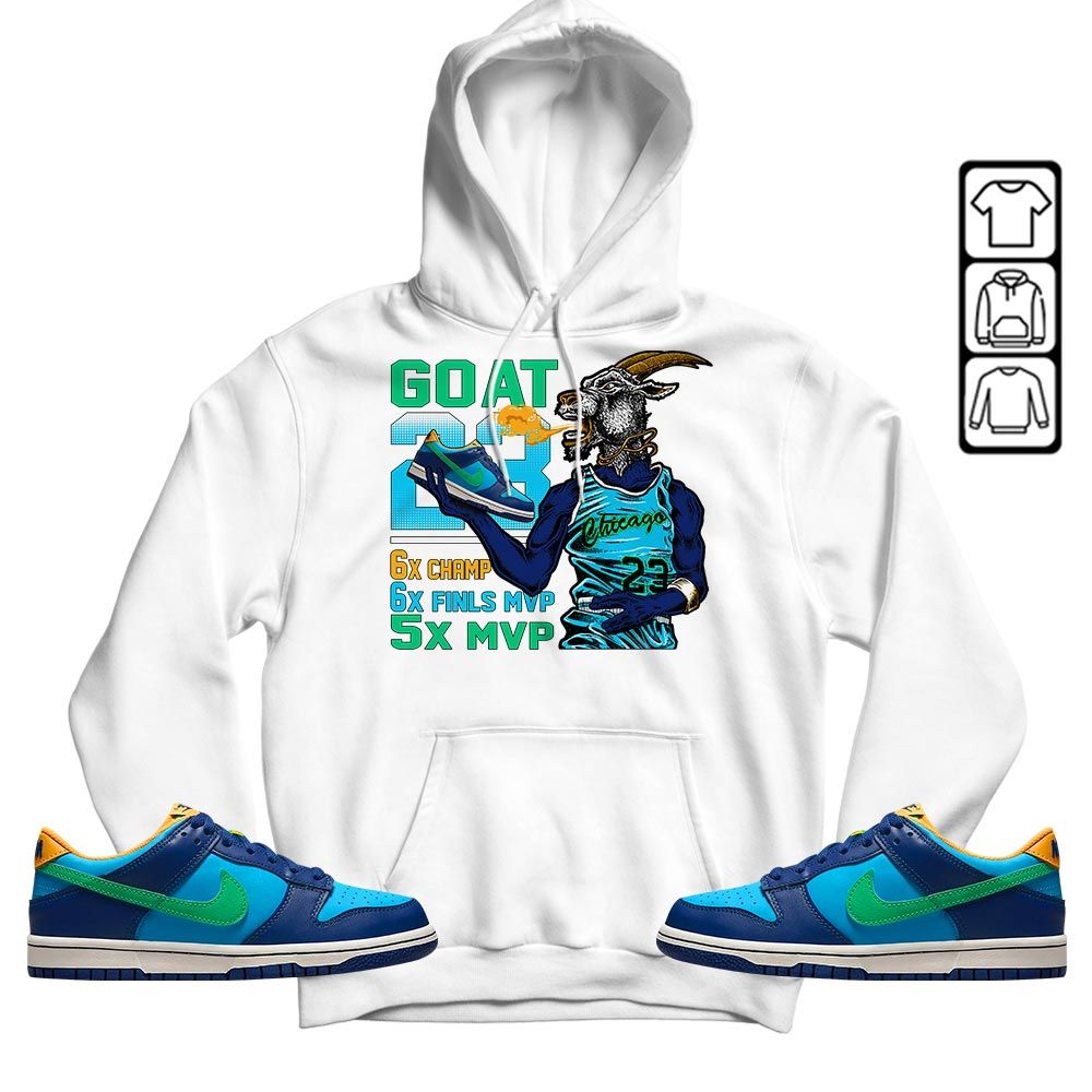 Goat MVP Sneaker Shirt Match Dunk Low GS Kyrie, Dunk Low GS Electric Algae MKO T-Shirt