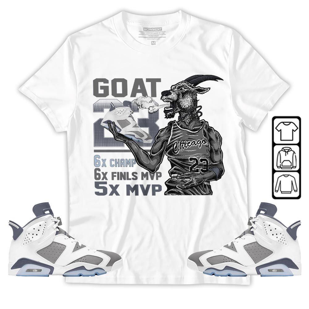 Goat MVP Sneaker Shirt Match Retro Cool Grey 6s, Jordan 6 Cool Grey MKO T-Shirt