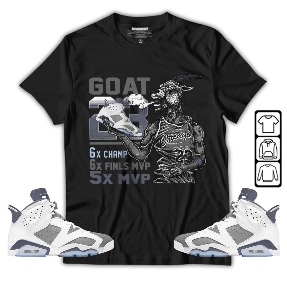 Goat MVP Sneaker Shirt Match Retro Cool Grey 6s, Jordan 6 Cool Grey MKO T-Shirt