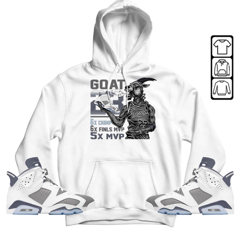 Goat MVP Sneaker Shirt Match Retro Cool Grey 6s, Jordan 6 Cool Grey MKO T-Shirt